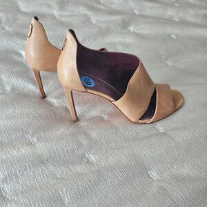 Leather Coach high heels
